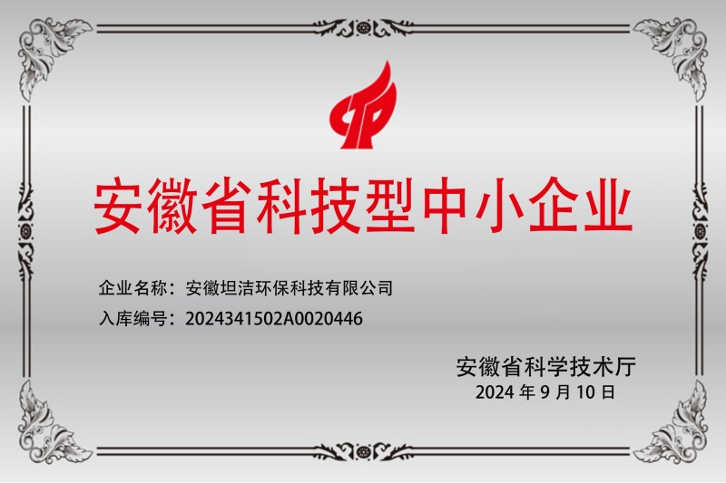 滨州安徽科技型中小企业证书